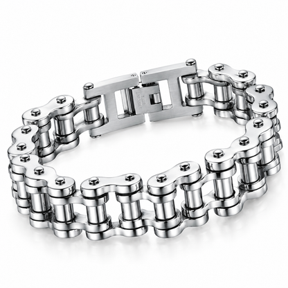 Pulsera con diseño de cadena de bicicleta