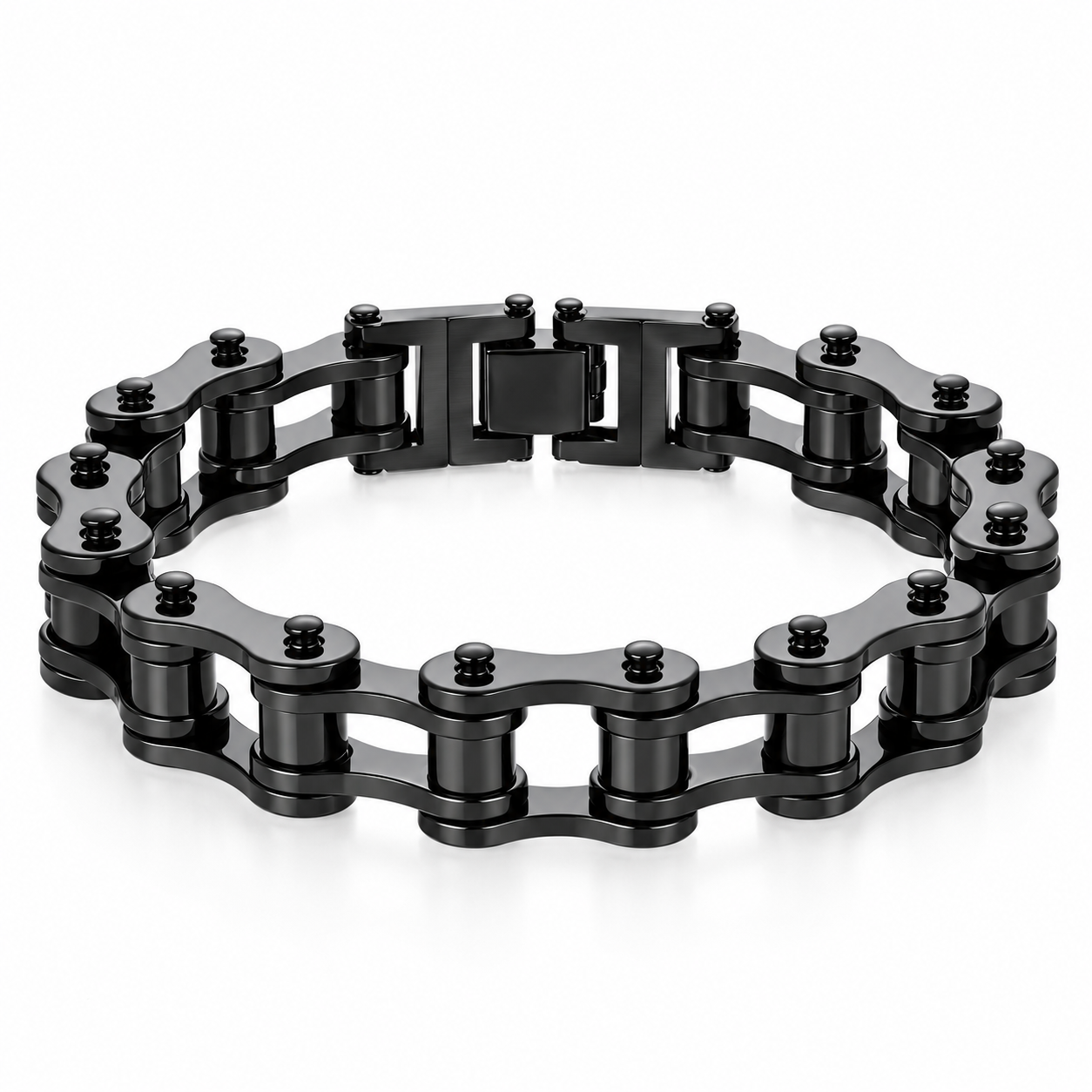 Pulsera con diseño de cadena de bicicleta