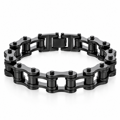 Pulsera con diseño de cadena de bicicleta